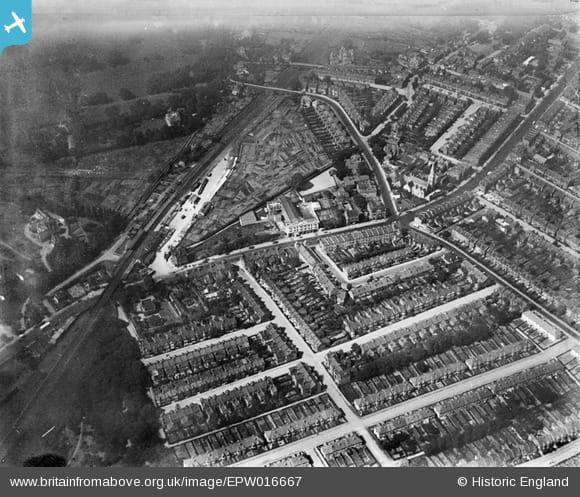 Aerial view of The Great North Road & environs, East Finchley, 1926