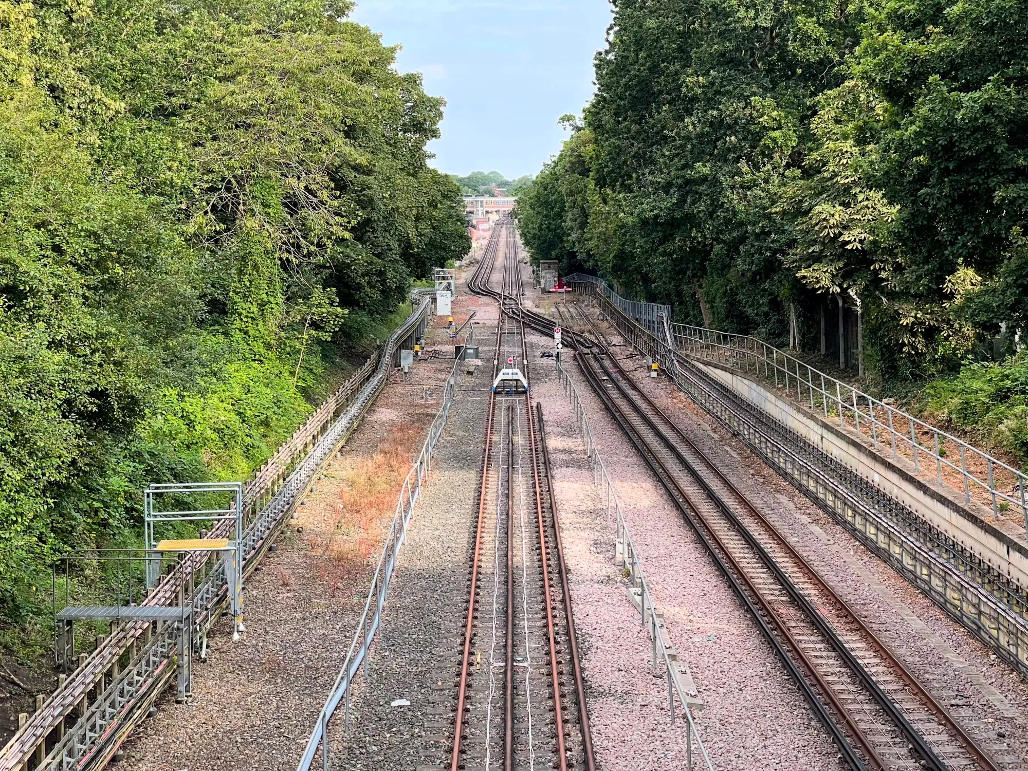 Looking back towards East Finchley from Highgate Depot