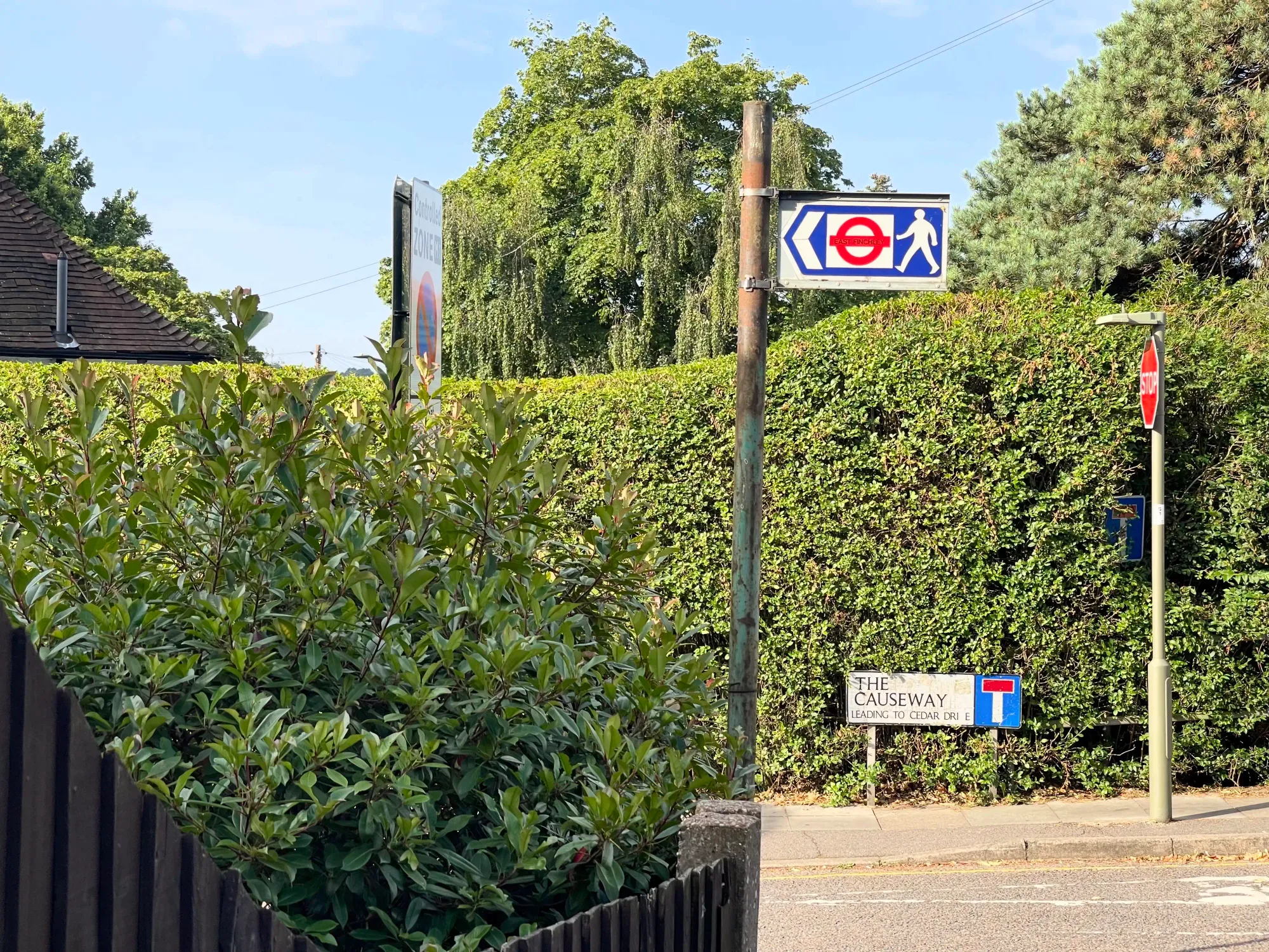 Footpath directions are well signposted towards the station
