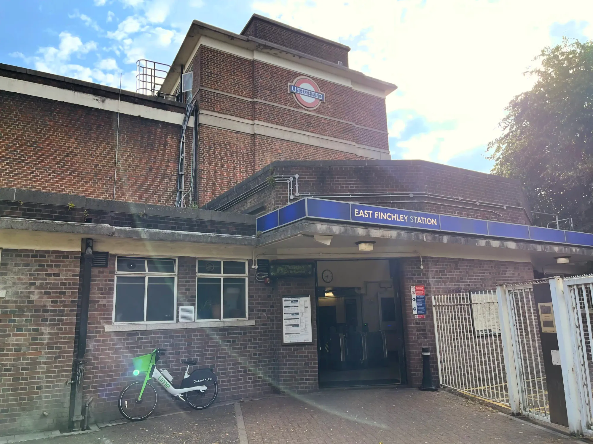 Rear exit to the station