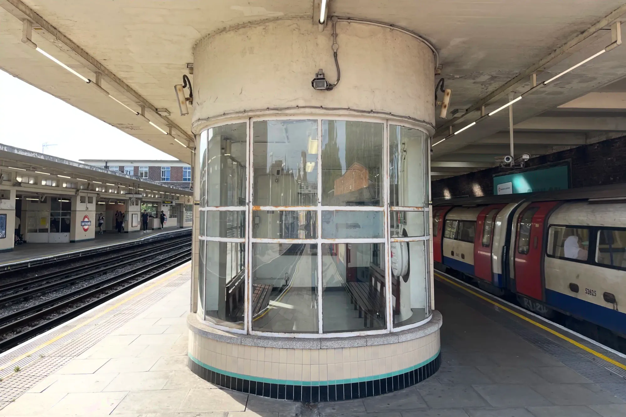 Outside look at the platform waiting room