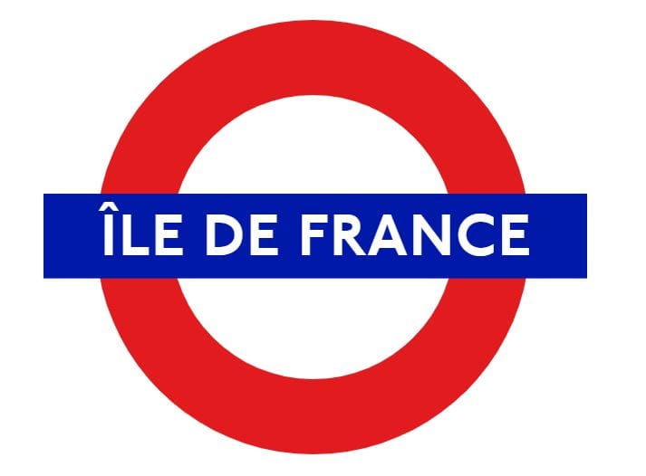 New TfL roundel of the TfL-run Île-de-France public transport network