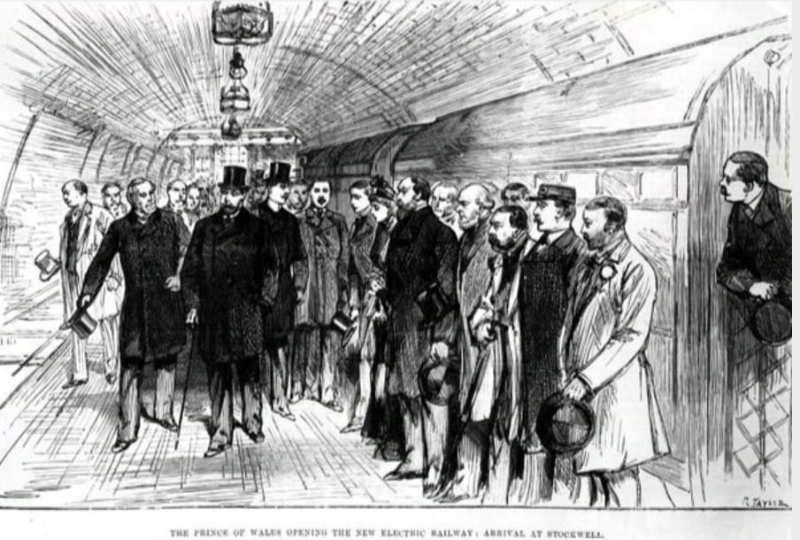 Stockwell 1890 showing the island platform. TfL Museum collection