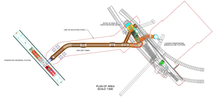Crossrail Paddington Bakerloo ped tunnel