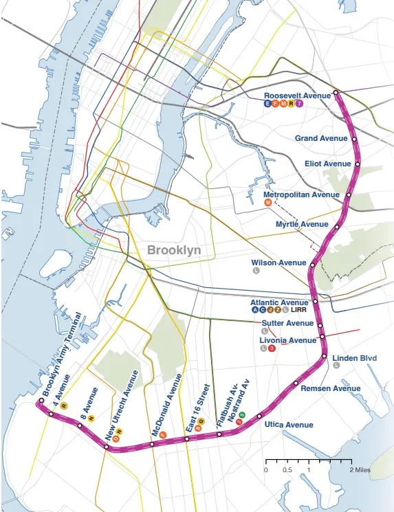 Proposed Interborough Express (IBX) Line. MTA