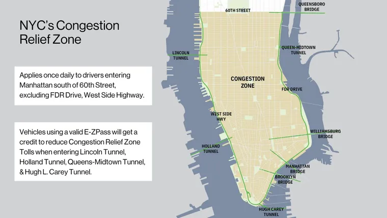 Manhattan Congestion Relief Zone Map - by Undivided