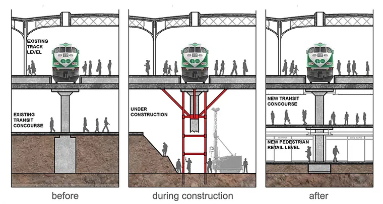 TO Union Dig Down Diagram NORR Ltd Archs & Engs