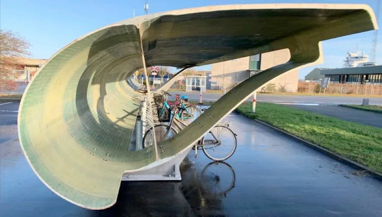 wind turbine prop bike shelter