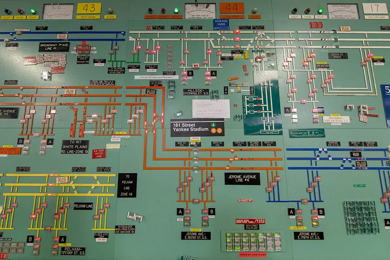 NYC Subway control panel for tracks near Yankee Stadium
