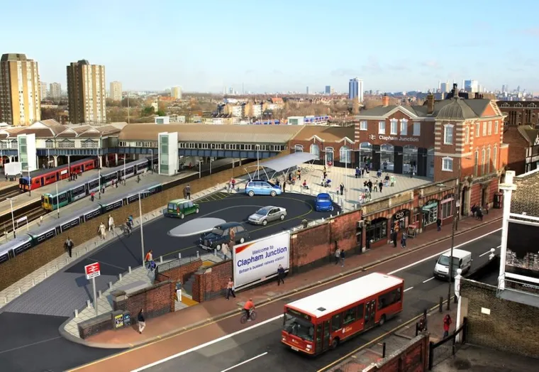 Clapham Junction station's Brighton Yard entrance & neighbourhood. Hungry Passenger