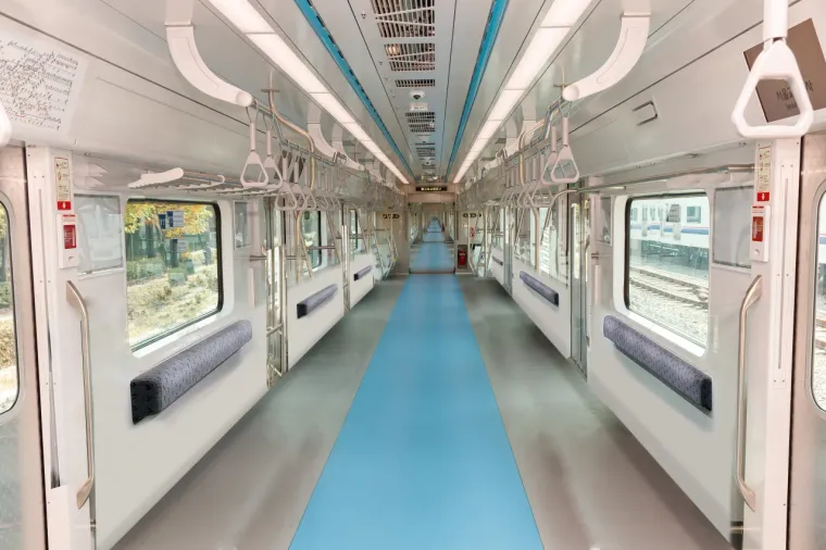 Experimental Seoul Metro Line 4 no seats cattle car 2023. Seoul Metro