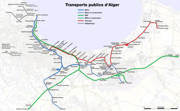 Metro-train-tram-telepherieque-map-of-Algiers - London Reconnections